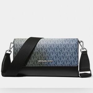 Michael Kors Black and Blue Jet Set Bag